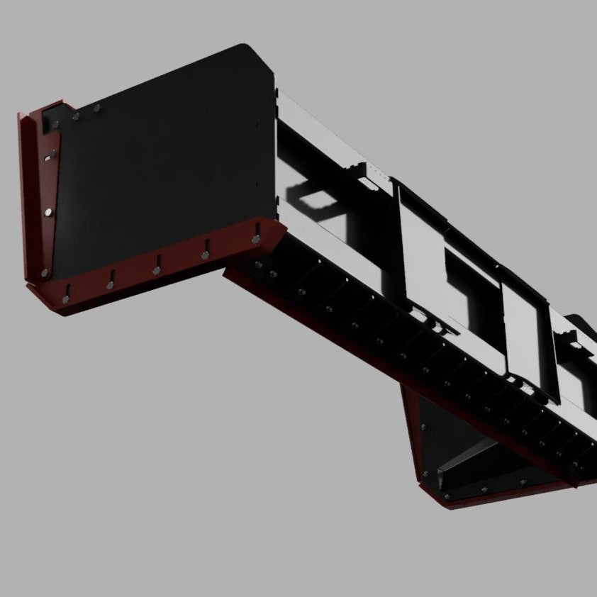 Heavy Duty Snow Pusher with Skid Steer Quick Attach DXF Cut Files and build Plans