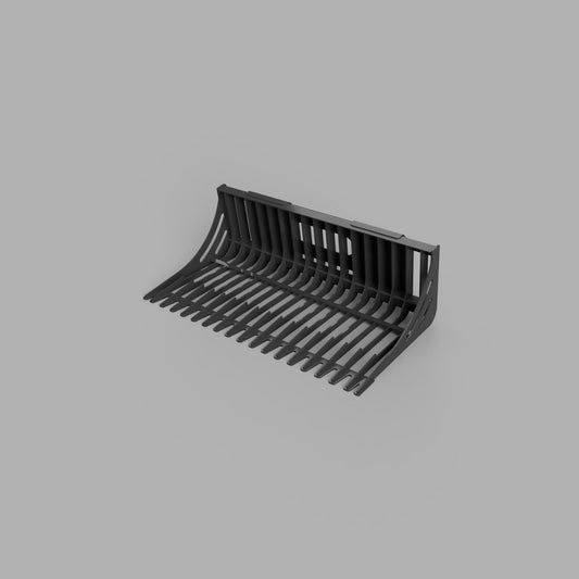 62 Inch Skeleton Rock Bucket with Skid Steer Quick Attach DXF Cutting and Building Files