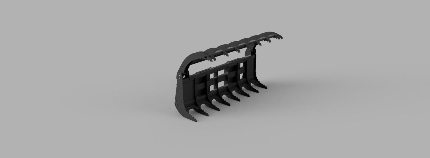 Skid Steer Brush Grapple DXF Cut and build files