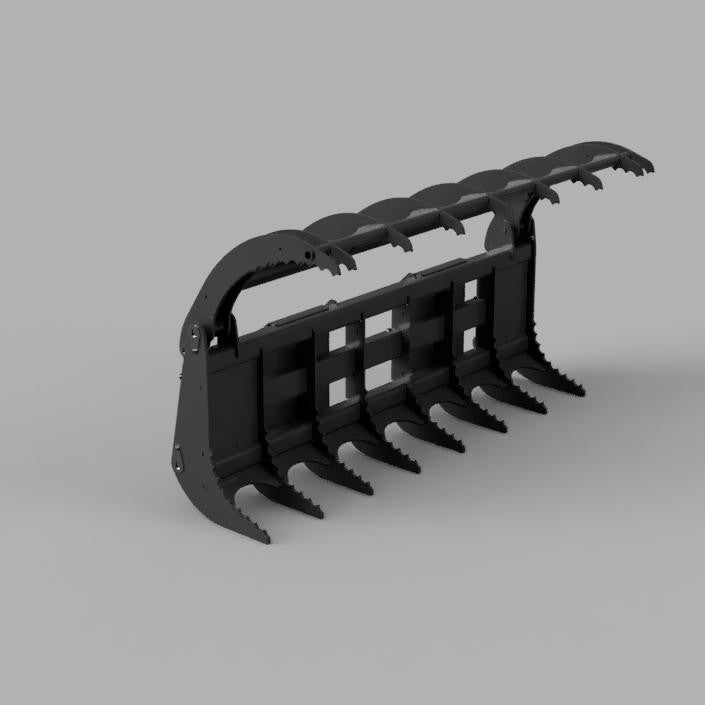 72" Skid Steer Brush Grapple DXF Cut and build files