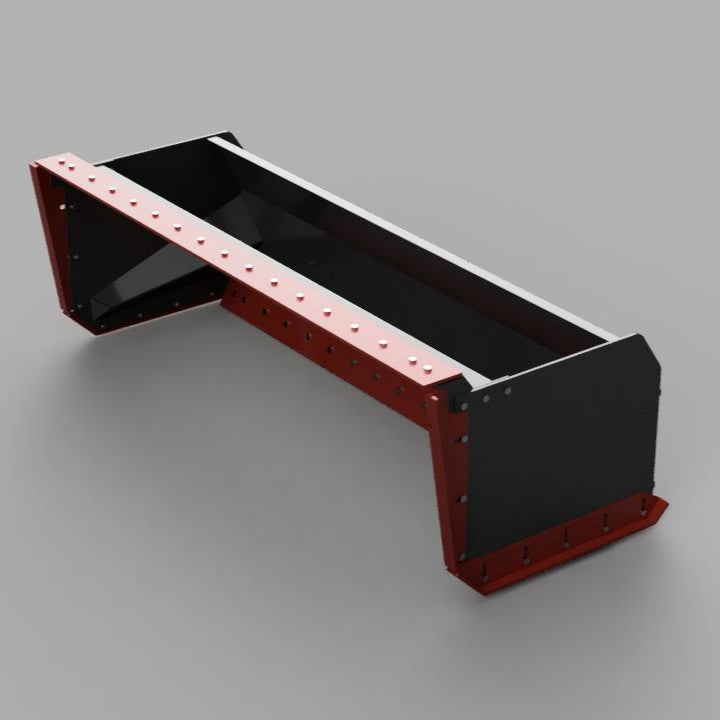 Heavy Duty Snow Pusher with Skid Steer Quick Attach DXF Cut Files and build Plans