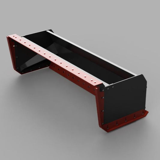 Heavy Duty Snow Pusher with Skid Steer Quick Attach DXF Cut Files and build Plans