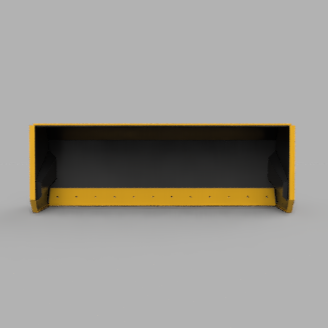 72 Inch Snow Pusher With Skid Steer Quick Attach DXF cut files, STEP files, PDF Drawings.
